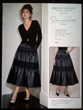 Bergdorf Goodman Oscar De La Renta Satin Romantic Vintage Coquette Womens 10